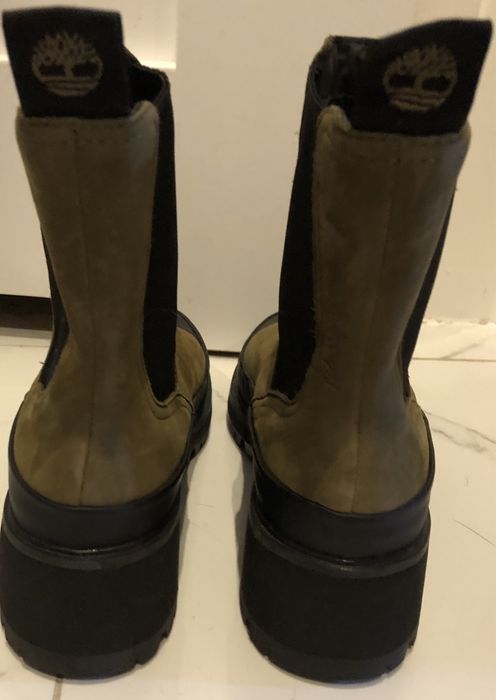 Timberland botki jesienne skórzane khaki czerń 40