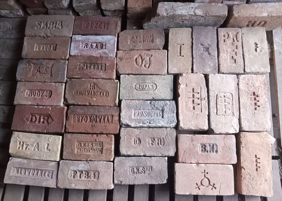 Цегла кирпич стара колекційна клеймо польська австрійська цегла