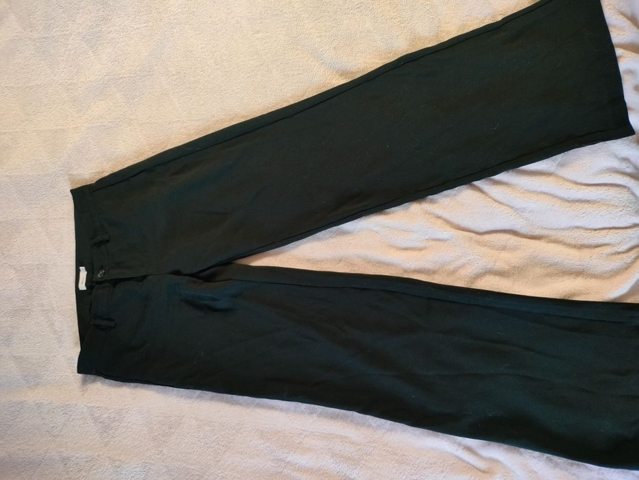 Czarne długie spodnie materiałowe S