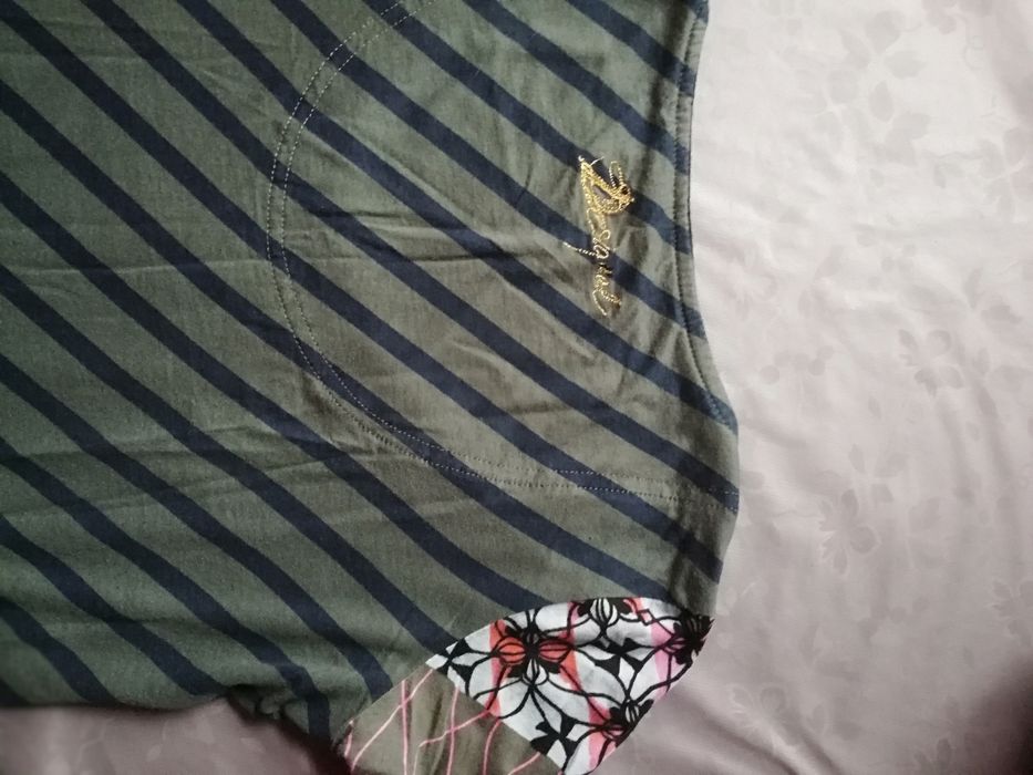 Bluzka bawełniana desigual, asymetryczna