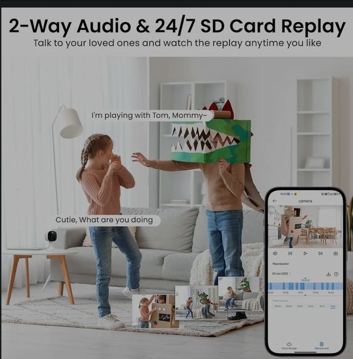 AOQEE C1 Wewnętrzna kamera bezpieczeństwa 2k WiFi