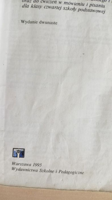 Stary podręcznik do języka polskiego 4