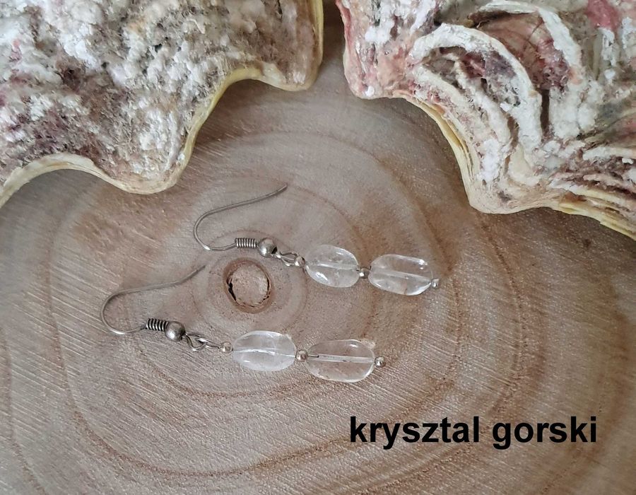 kolczyki kamienie Handmade