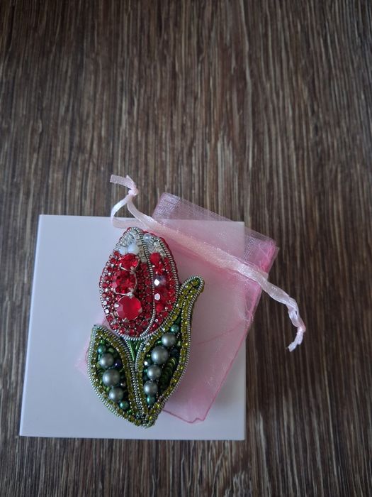 Брошка Тюльпан ручна робота