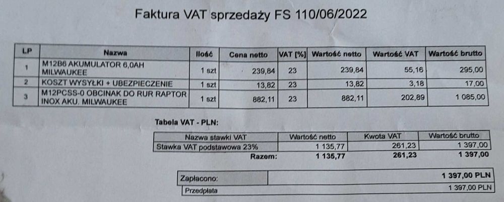 Obcinak do rur INOX M12 PCSS-202X RAPTOR marki MILWAUKEE