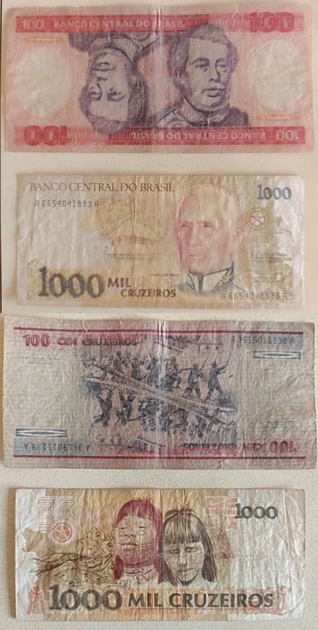Coleção de Moedas e Notas - Partes da História Financeira do Brasil