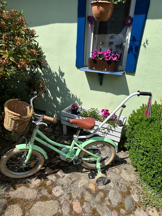 Rower miętowy dziecięcy z dodatkami