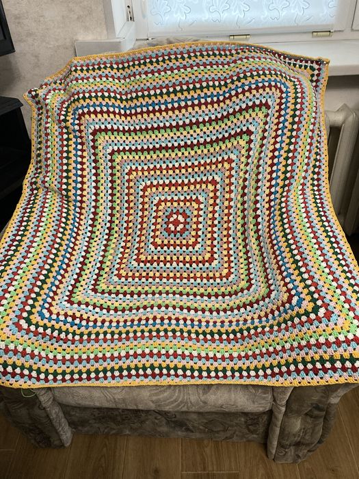 Плед вязаный крючком