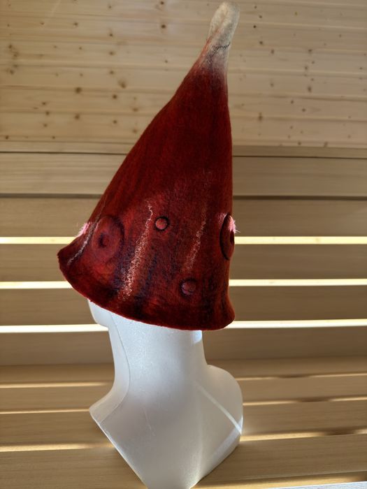 Czapka do sauny recznie filcowana z welny merynosow