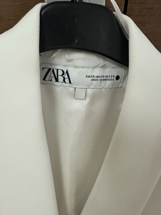 Blaser de gola smoking ZW colletion, cru, tamanho XS