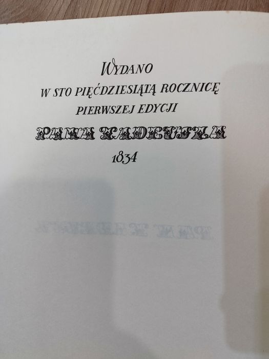 Książka Pan Tadeusz
