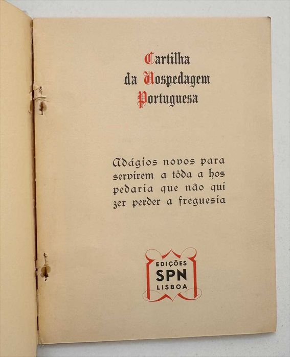 1941_Cartilha da Hospedaria Portuguesa. Raro! Il. Emmerico Nunes.
