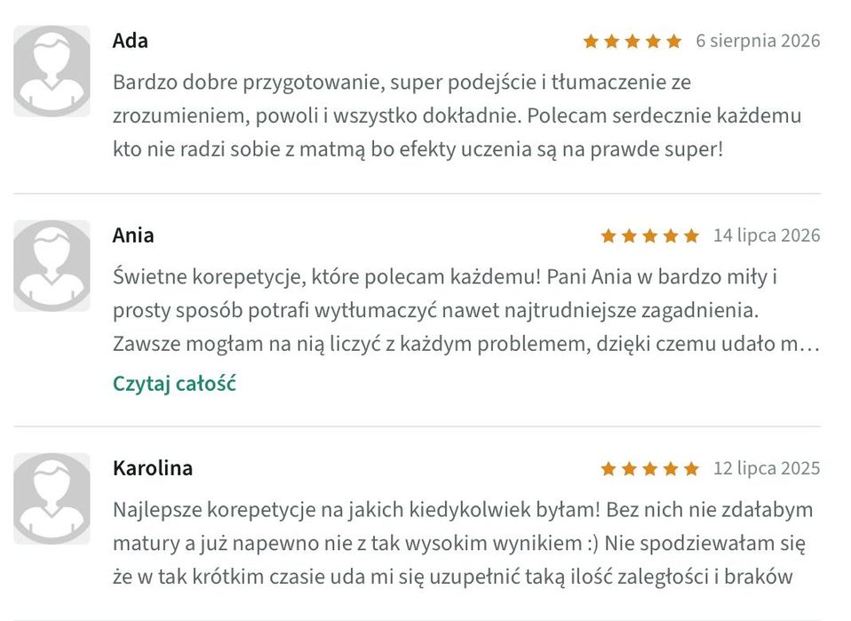 Korepetycje z Matematyki Online - ostatnie wolne terminy
