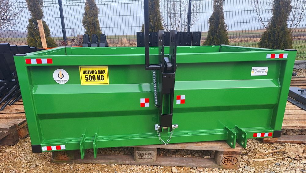 Skrzynia transportowa,  przyczepka zawieszana TUZ  przód Tył