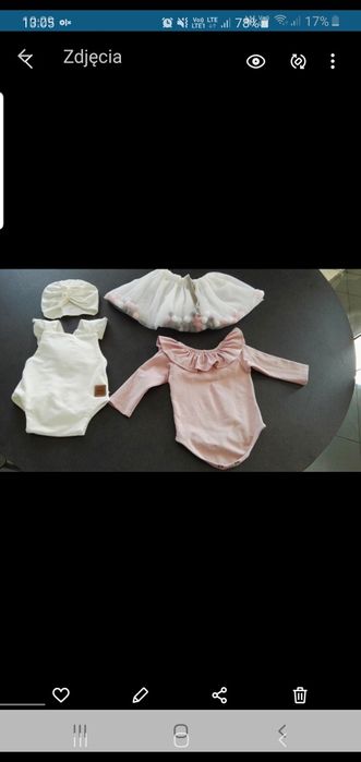 Ubranko na chrzest uroczystości Mini Me body tutu