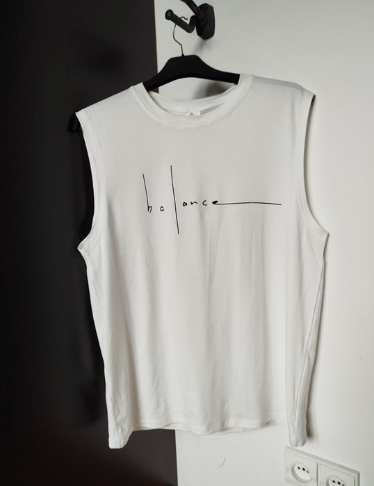 Męski t-shirt bez rękawów M / Nowy