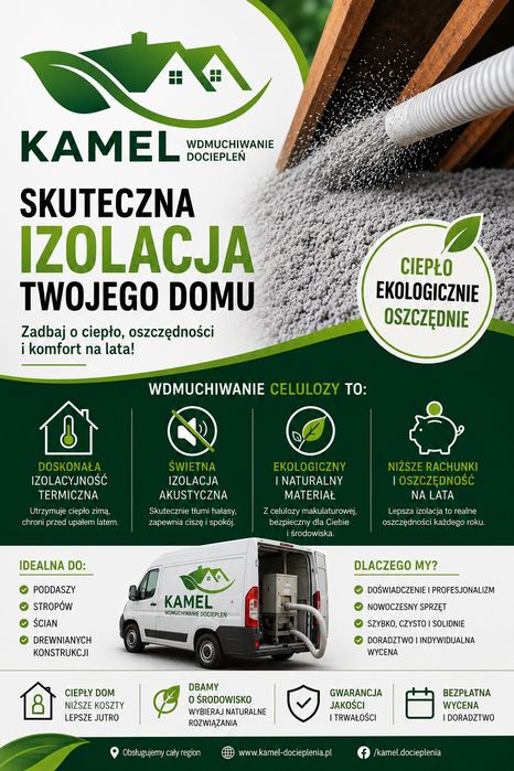ocieplenie poddasza celuloza naprawa izolacja kuna docieplenie strop