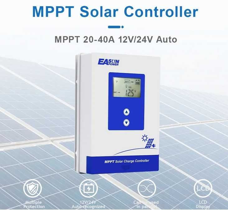 Controlador Carga MPPT Puro 20A - 100A 12v - 48v Lítio e Chumbo