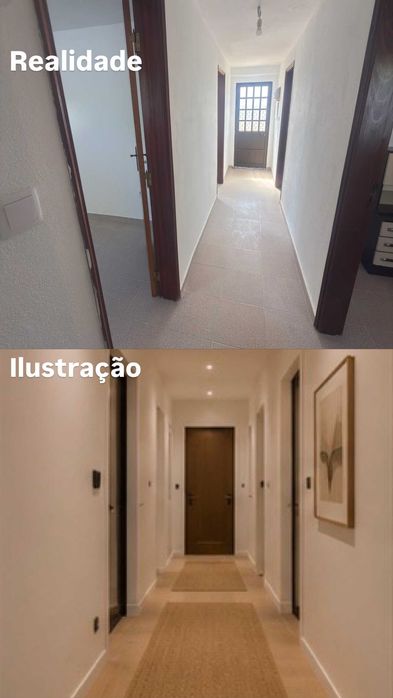 Moradia T3 com garagem e terreno à venda em Água Travessa- Abrantes