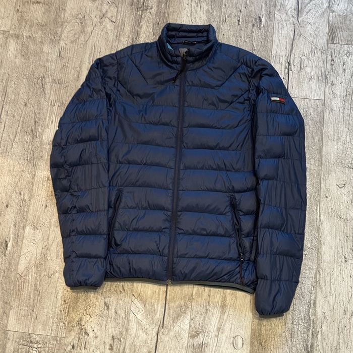 Granatowa kurtka puchowa pikowana męska  Tommy Hilfiger