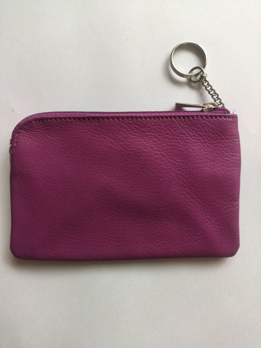 Etui na klucze mini portfelik Skórzane Skóra róż nowe