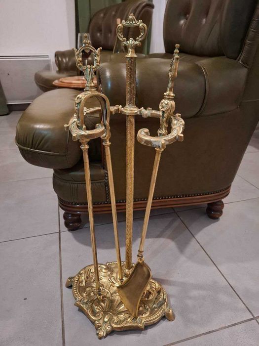 Антикварний Камінний Набір - Епоха Наполеон III, Франція, XIX Століття