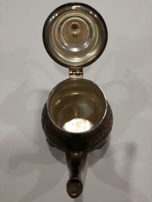Bule Marroquino 1930/50's em Metal Banhado Prata Etset-TAJ Nunca Usado