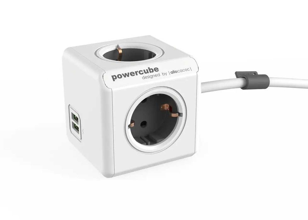PowerCube Extended USB, Сірий 3м