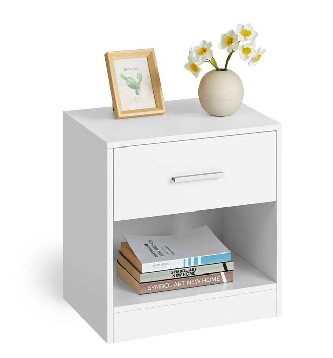 Szafka nocna, półka, stolik, biała