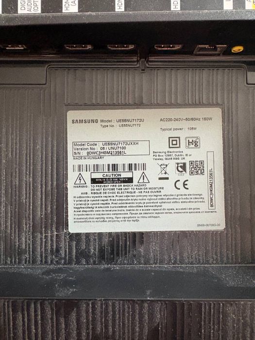 разбитый Телевизор Samsung UE55NU7172U
