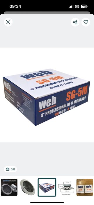 Colunas Web SH-5M 150 Watts - Novo