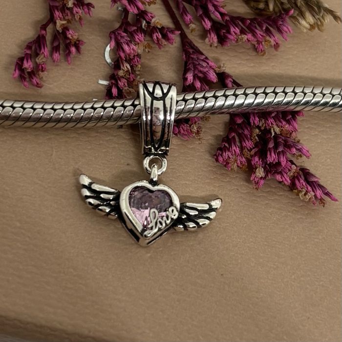 Charms S925 serduszko skrzydła