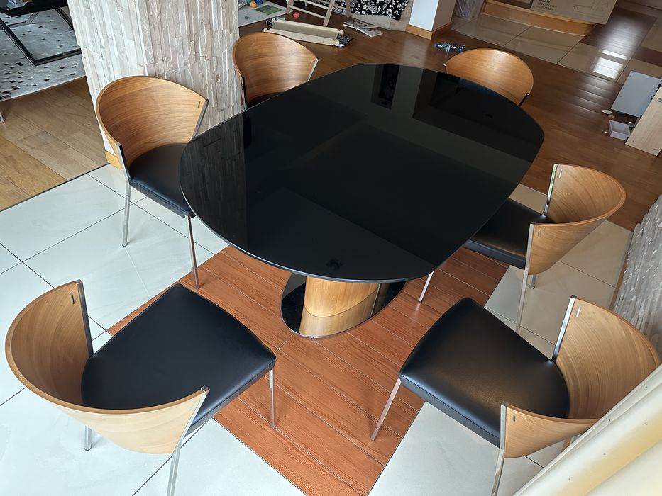 Stół Calligaris Kler165/255/105 Zesraw Krzesła Calligaris 6szt Idealne