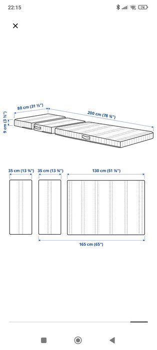 Materac Ikea do łóżka rosnącego NATTSMYG