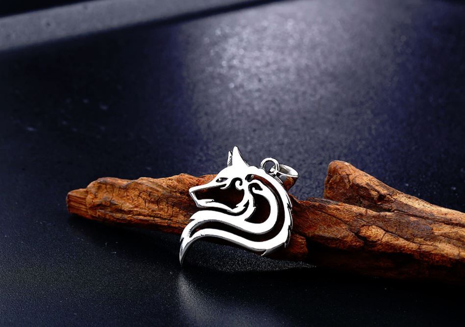 Colar Masculino Viking Wolf - Aço Inoxidável