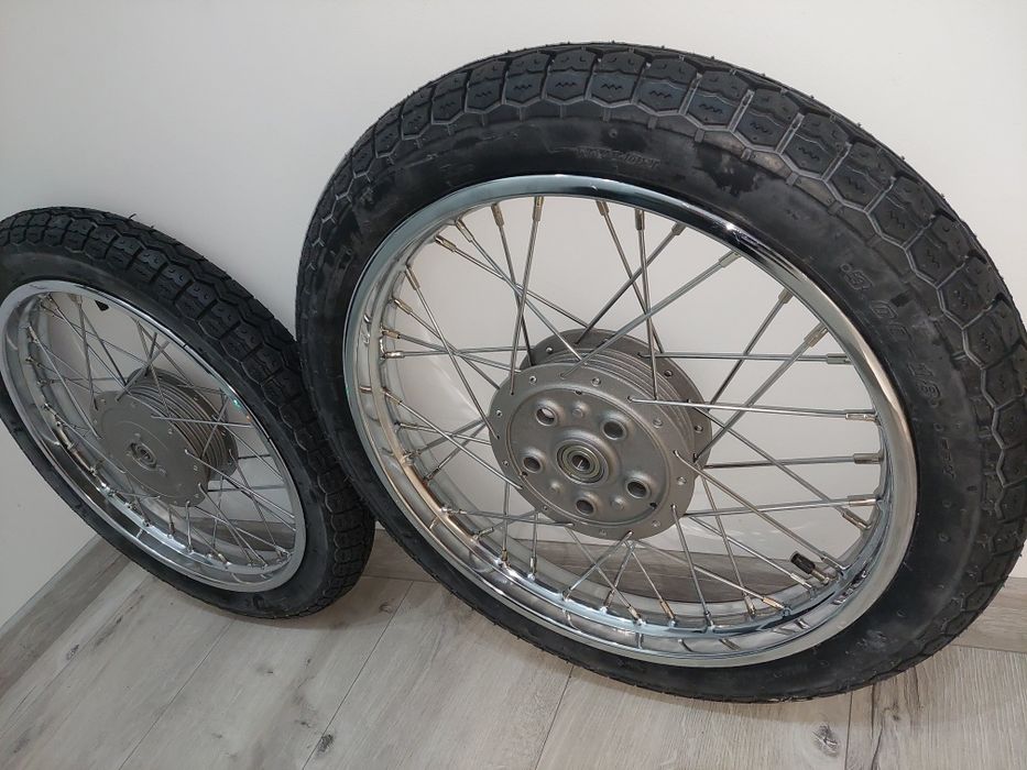 Odnowione wycentrowane kola kpl r18"wsk 125 b1 b3 opony detki pl