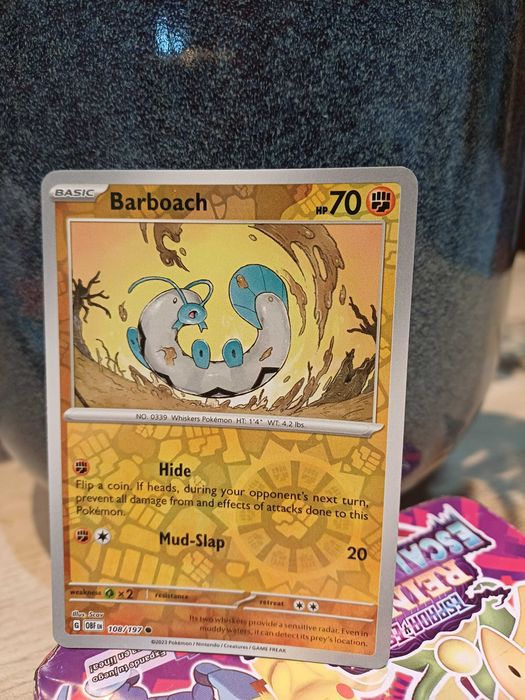 Carta Pokémon Barboach [Reverse Holo] #108 Pokemon Obsidian Flame