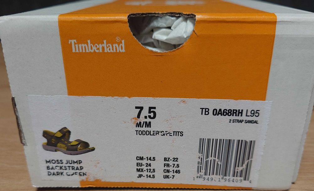 Timberland Moss Jump Backstrap – sandały dziecięce rozm. 24