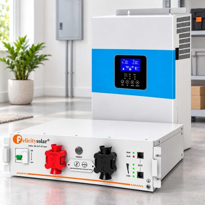Комплект резервного живлення Daxtromn SC-HFK-5500-48 + Felicity Solar FLA48100UG1 — готове рішення для автономного, резервного та сонячного живлення