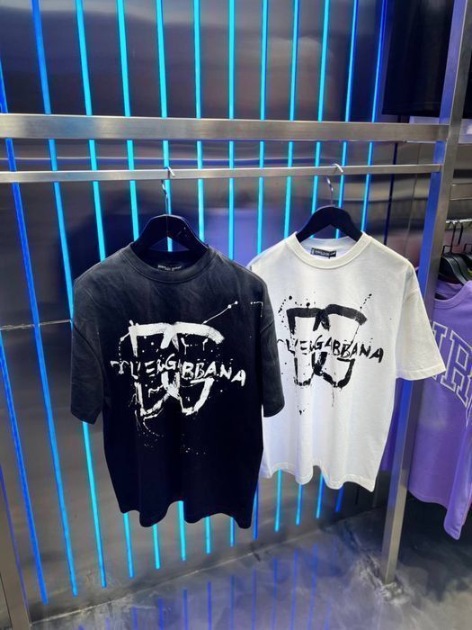 DOLCE GABBANA мужская брендовая футболка оверсайз оригинал