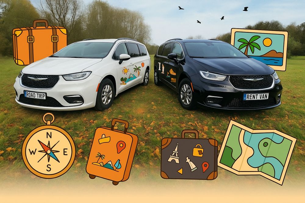 Wynajem bus van Chrysler Pacifica 7os. – wygoda, styl i przestrzeń