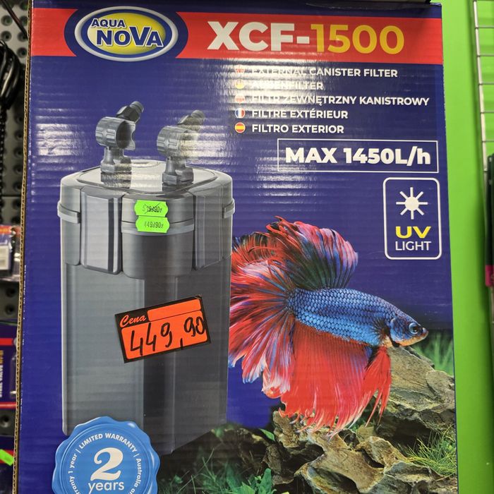 Aqua Nova XCF-1500 filtr zewnętrzny z LAMPĄ UV w Gruby Kocur