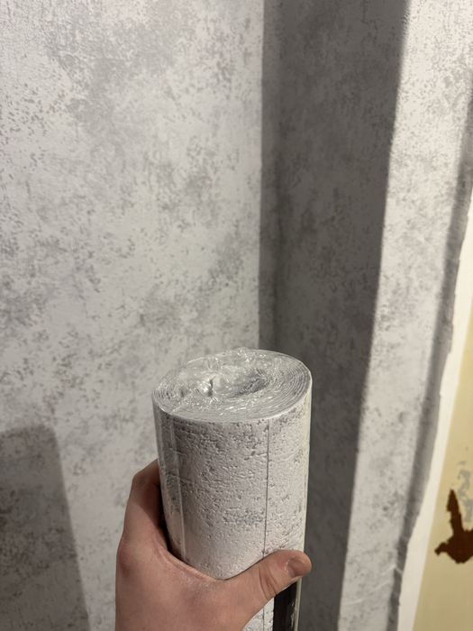 Влагостойкие славянские(светло-серые) обои, рулон