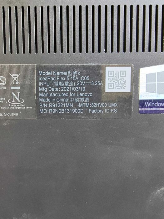 Lenovo 15ALC05 Ryzen 7 5700G на запчастини!