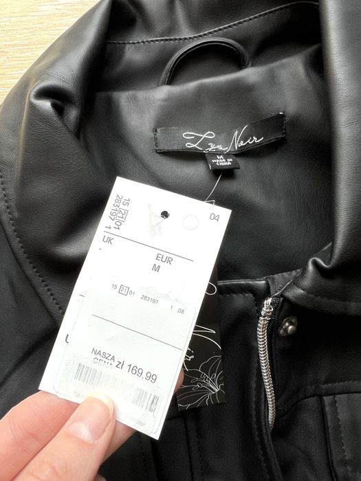 Kurtka skórzana długa na wiosne jesień vintage 90s płaszcz skórzany