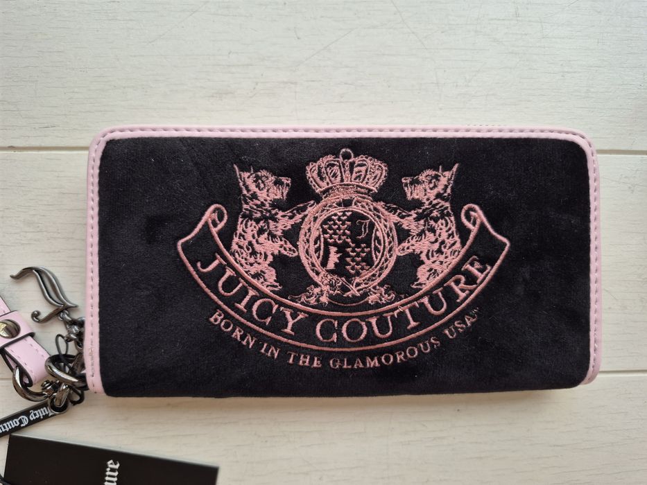 Portfel Damski Juicy Couture Czarny Welurowy