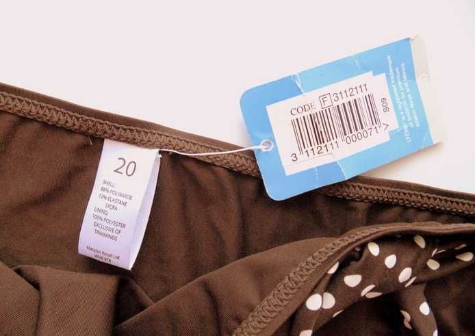 PAPAYA nowe czekoladowe kąpielowe z paskiem 48