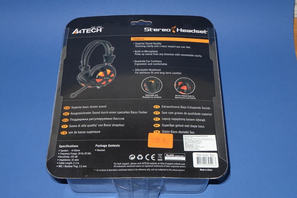 Компьютерные наушники A4Tech HS-28-1 Black