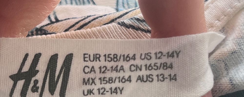 Футболка на дівчинку дитяча на літо H&M 12-14років 158/164см