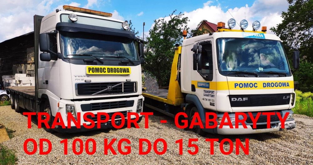 Laweta Pomoc Drogowa, Transport Rolniczych i Budowlanych TIR Gabaryty